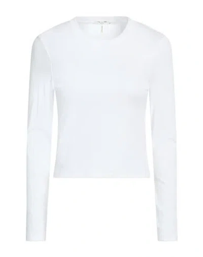 Rag & Bone Woman T-shirt White Size L Cotton, Modal, Elastane