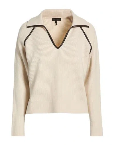 Rag & Bone Woman Turtleneck Beige Size Xxs Wool, Polyamide, Elastane In Neutral