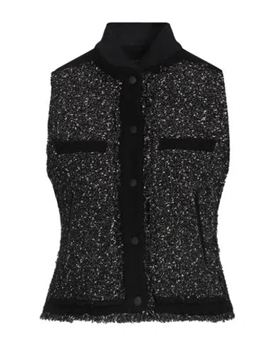 Rag & Bone Woman Vest Black Size 8 Wool, Polyester, Acrylic, Nylon, Virgin Wool