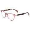 Rag & Bone Women's 49mm Violet Havana Opticals In Pink