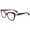 Rag & Bone Women's 50mm Burgundy Opticals In White