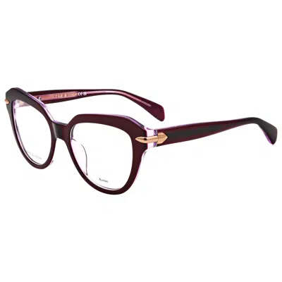 Rag & Bone Women's 50mm Burgundy Opticals In White