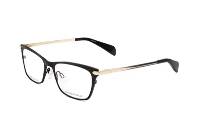 Rag & Bone Women's 51 Mm Matte Black Gold Eyeglasses Rnb3007-i46-51