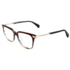 Rag & Bone Women's 51mm Blue Violet Horn Opticals In Brown
