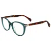 Rag & Bone Women's 51mm Teal Opticals In Blue