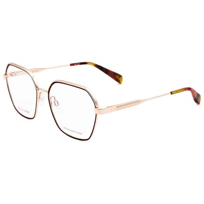 Rag & Bone Women's 53mm Burgundy Red Gold Opticals In Pattern