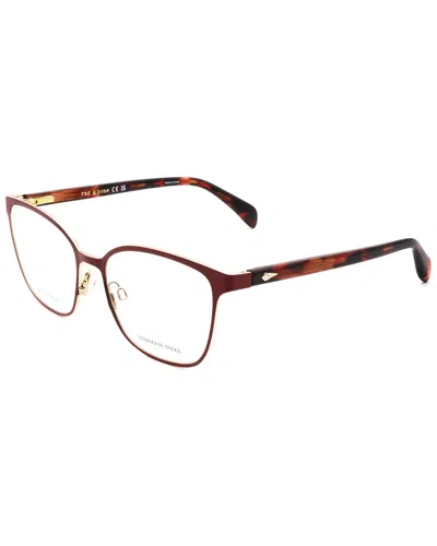 Rag & Bone Women's 53mm Optical Frames In Burgundy