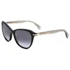 Rag & Bone Women's 55mm Black Sunglasses In Black