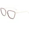 Rag & Bone Women's 55mm Burgundy Gold Opticals In Gold