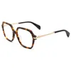 Rag & Bone Women's 55mm Havana Black Opticals In Brown