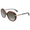 Rag & Bone Women's 56mm Brown Horn Sunglasses In Multi
