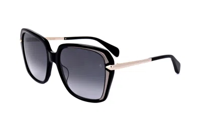 Rag & Bone Women's 57 Mm Black Sunglasses In Blue