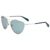 Rag & Bone Women's 58mm Gold Teal Sunglasses In Green