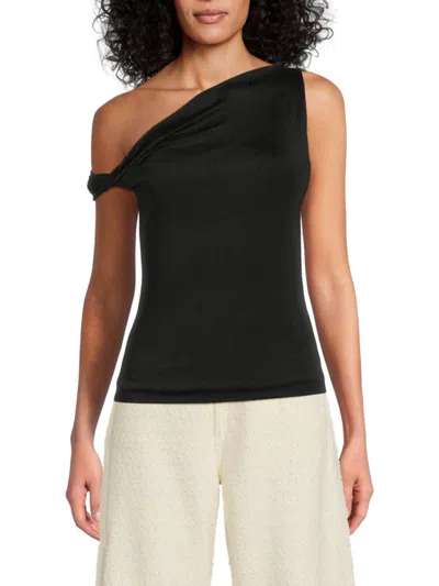 Rag & Bone Women's Agnes One-shoulder Neckline Top In Black