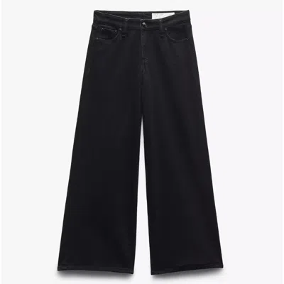 Rag & Bone Women's Aiden Low-rise Wide Leg Jean, Black