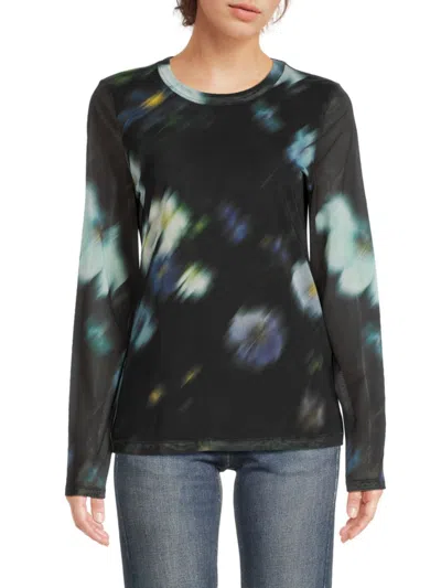 RAG & BONE RAG & BONE WOMEN'S ALIYAH FLORAL MESH CREW TOP