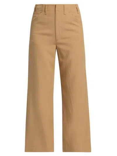 Rag & Bone Women's Allison Linen-blend Pants In Brown