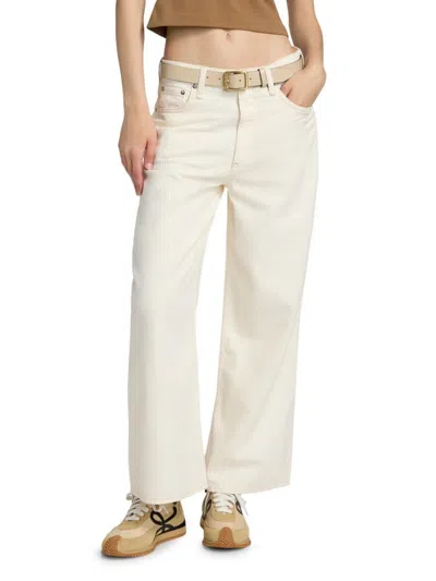 Rag & Bone Women's Andi Featherweight High-rise Wide-leg Jeans In Neutral