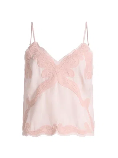 Rag & Bone Women's Ann Embroidered Tank In Pink