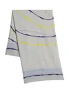 Rag & Bone Astra Scribble Wool Scarf In Gray