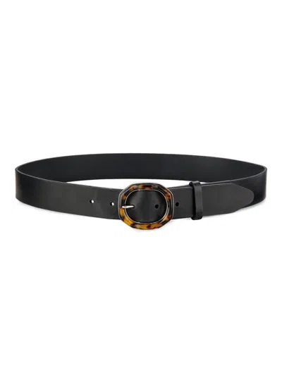 Rag & Bone Women's Audrey Leather Belt In Black Tort