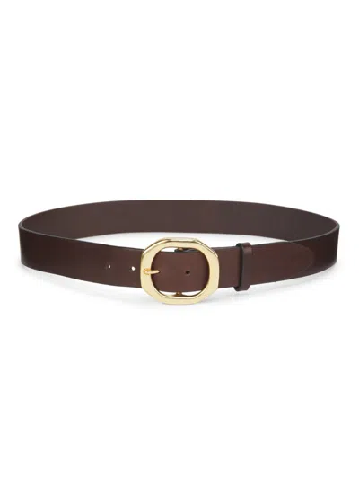 Rag & Bone Women's Audrey Leather Goldtone Buckle Belt In Brown