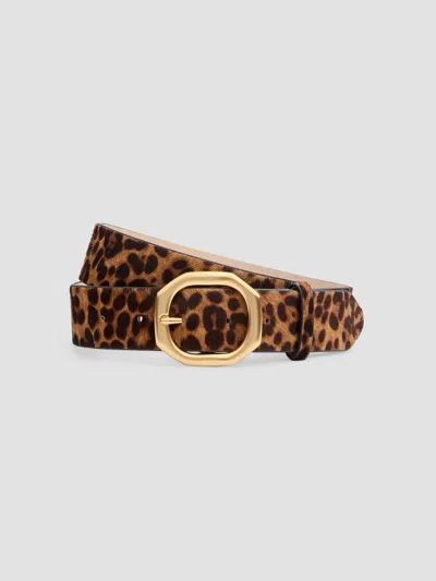 Rag & Bone Women's Audrey Leopard-print Calf Hair Belt