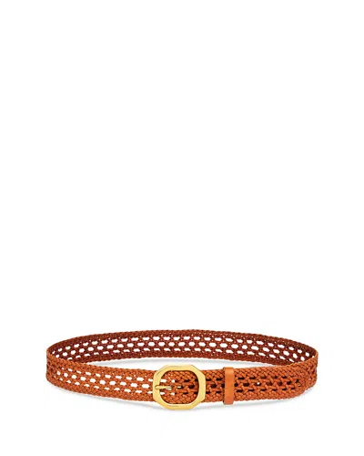 Rag & Bone Women's Audry Woven Leather Belt In Brown