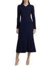 Rag & Bone Women's Austen Long-sleeve Midi-dress In Blue