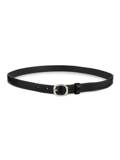 Rag & Bone Women's Baby Audrey Suede Buckle Belt In Black