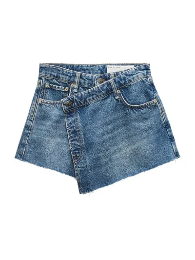Rag & Bone Women's Belina Denim Skort In Blue