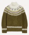 Rag & Bone Women's Beth Fair Isle Turtleneck Jumper In Green