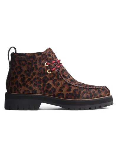 Rag & Bone Women's Cameron Leopard Calf Hair Moccasin Boots In Brown