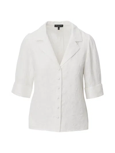 Rag & Bone Women's Carmella Jacquard Button-front Top In White