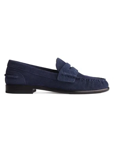 Rag & Bone Women's Carter Suede Penny Loafers In Blue