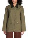 Rag & Bone Khaki Cassidy Cotton Jacket In Green