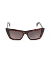 Rag & Bone Women's Cat Eye Sunglasses In Havana Smoke Tortoise In Multi