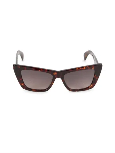 Rag & Bone Women's Cat Eye Sunglasses In Havana Smoke Tortoise In Multi