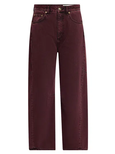 Rag & Bone Women's Charlie High-rise Barrel-leg Jeans In Brown