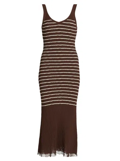 Rag & Bone Women's Chiara Stripe Tank Dress In Brown