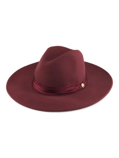 Rag & Bone Women's Clara Wool Fedora Hat In Burgundy
