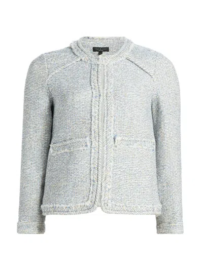 Rag & Bone Clarice Cotton Blend Jacket In Gray