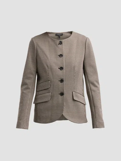 Rag & Bone Slade Collarless Checked Blazer In Black
