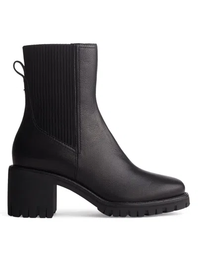 Rag & Bone Corey Mid-heel Leather Chelsea Boot In Black