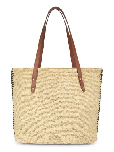 Rag & Bone Women's Daily Ingrid Raffia Tote Bag In Black