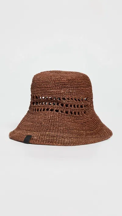 Rag & Bone Women's Daisie Rollable Straw Hat In Toffee In Brown