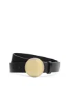 Rag & Bone Dara Plaque Leather Belt In Black
