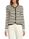 Rag & Bone Women's Dee Striped Cotton-blend Cardigan In Multi