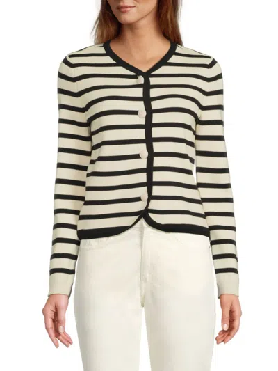Rag & Bone Women's Dee Striped Cotton-blend Cardigan In Multi