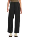 Rag & Bone Women's Douglas Satin Straight-leg Pants In Black